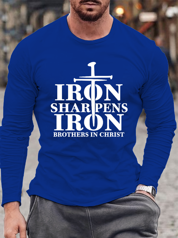 Iron Sharpens Christian Long Sleeve T-Shirt
