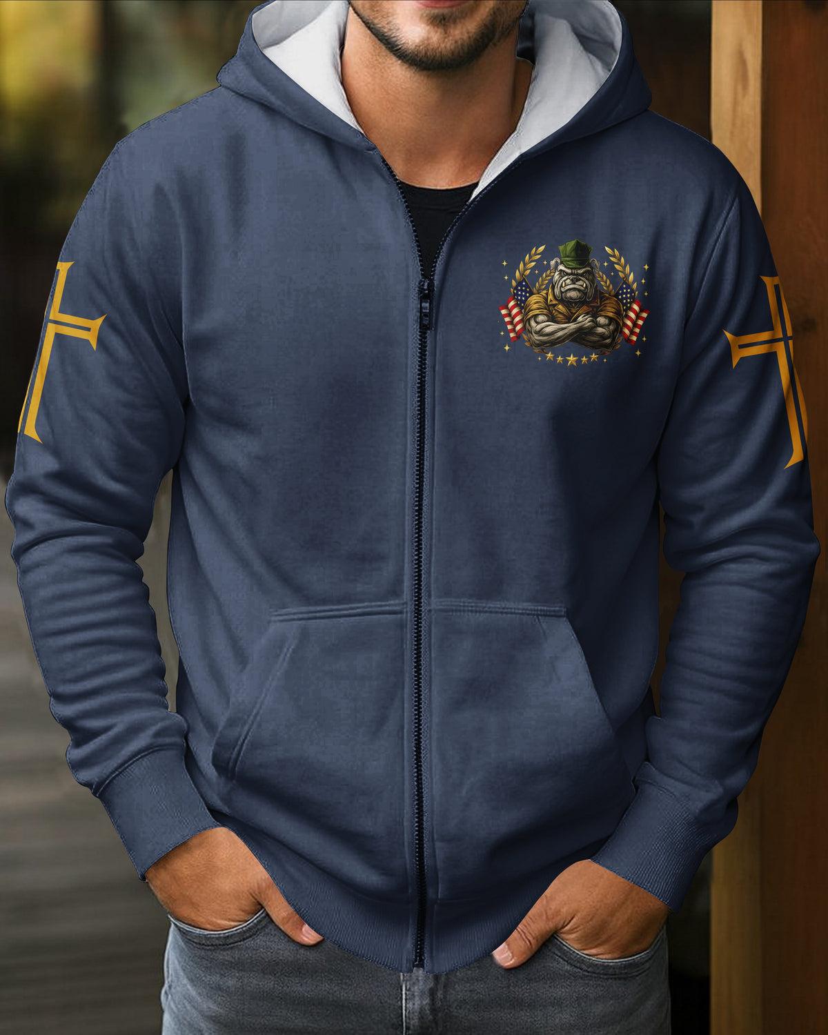 Once A Marine By Duty Forever A Warrior Of Christ By Faith Zip Hoodie