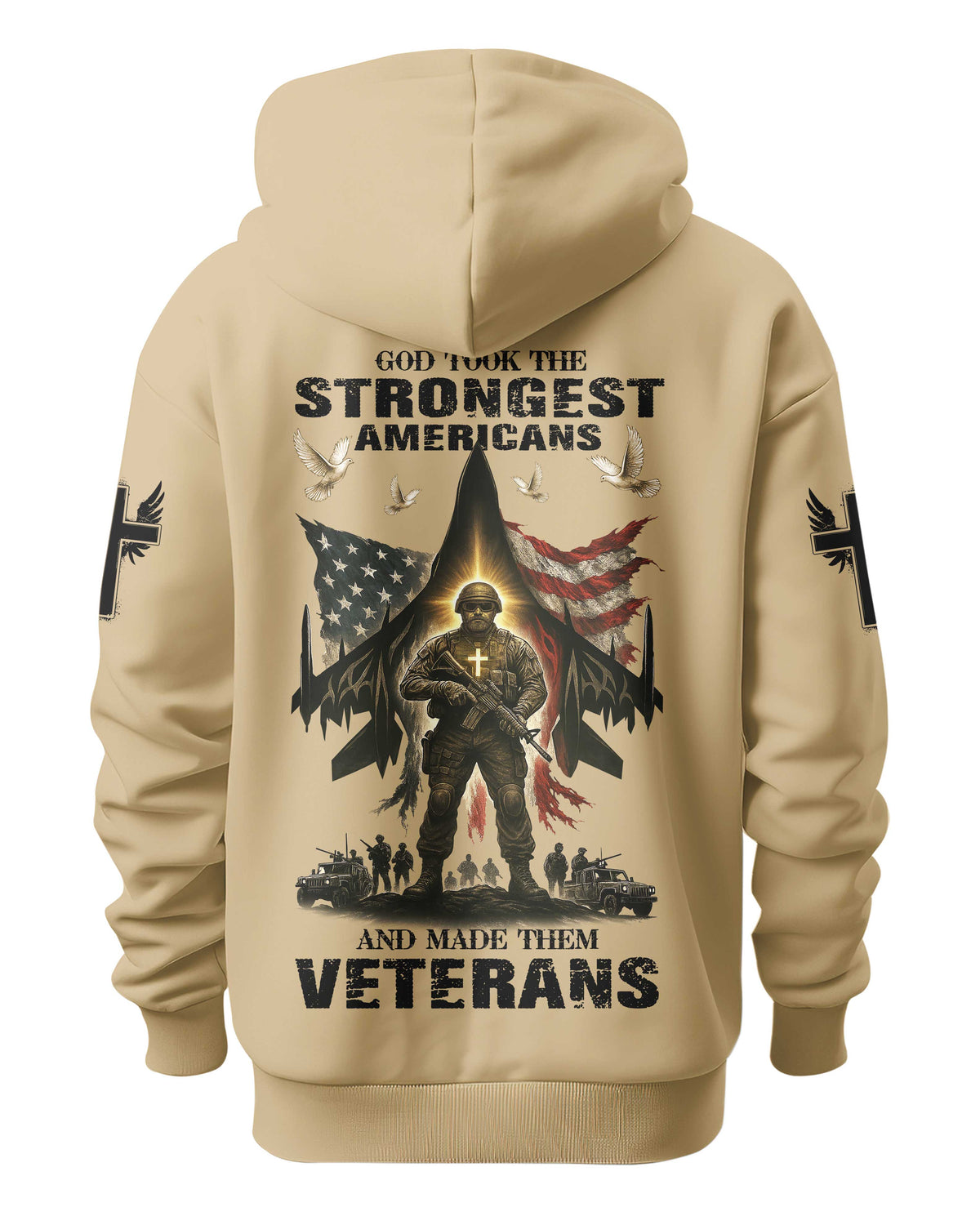 God Took The Strongest Americans All Over Print Hoodie