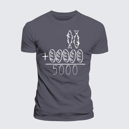 Luxe Mercerized Cotton Tee - 2 Fishes 5 Breads Jesus Feeds The 5000