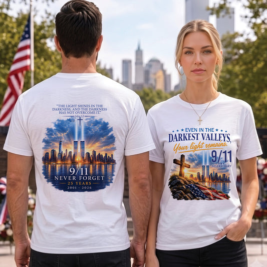 9/11 25th Anniversary Christian Shirt, Never Forget September 11 Shirt