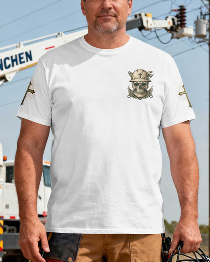 Storms Don't Scare Me God Made Me A Lineman T-Shirt