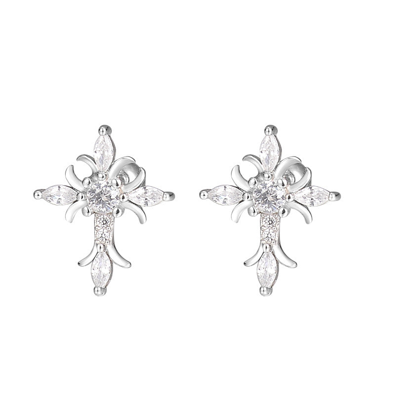 Cross Diamond Earrings