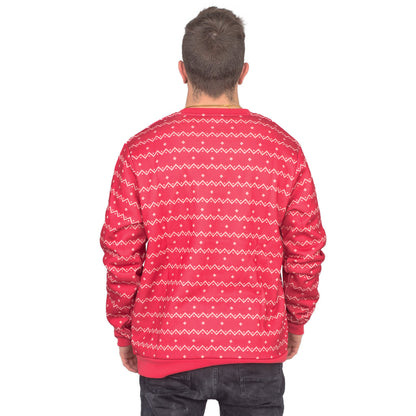 Unisex Print Crew Neck Ugly Christmas Sweatshirt