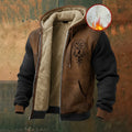 Nordic Viking Style Retro Rune Casual Long-Sleeve Warm Fleece Hoodie