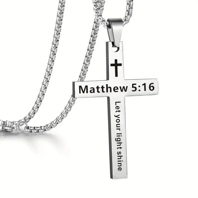 Bible Verse Cross Necklace