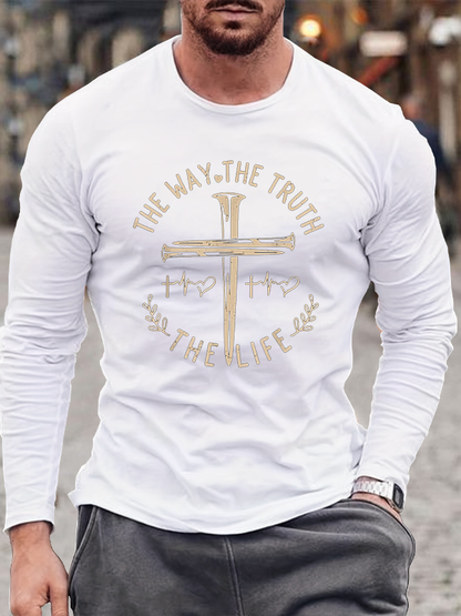 The Way The Truth The Life Christian God Jesus  Cotton Long Sleeve T-Shirt