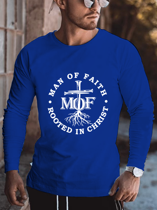 Man of Faith Rooted in Christ Long Sleeve T-Shirt