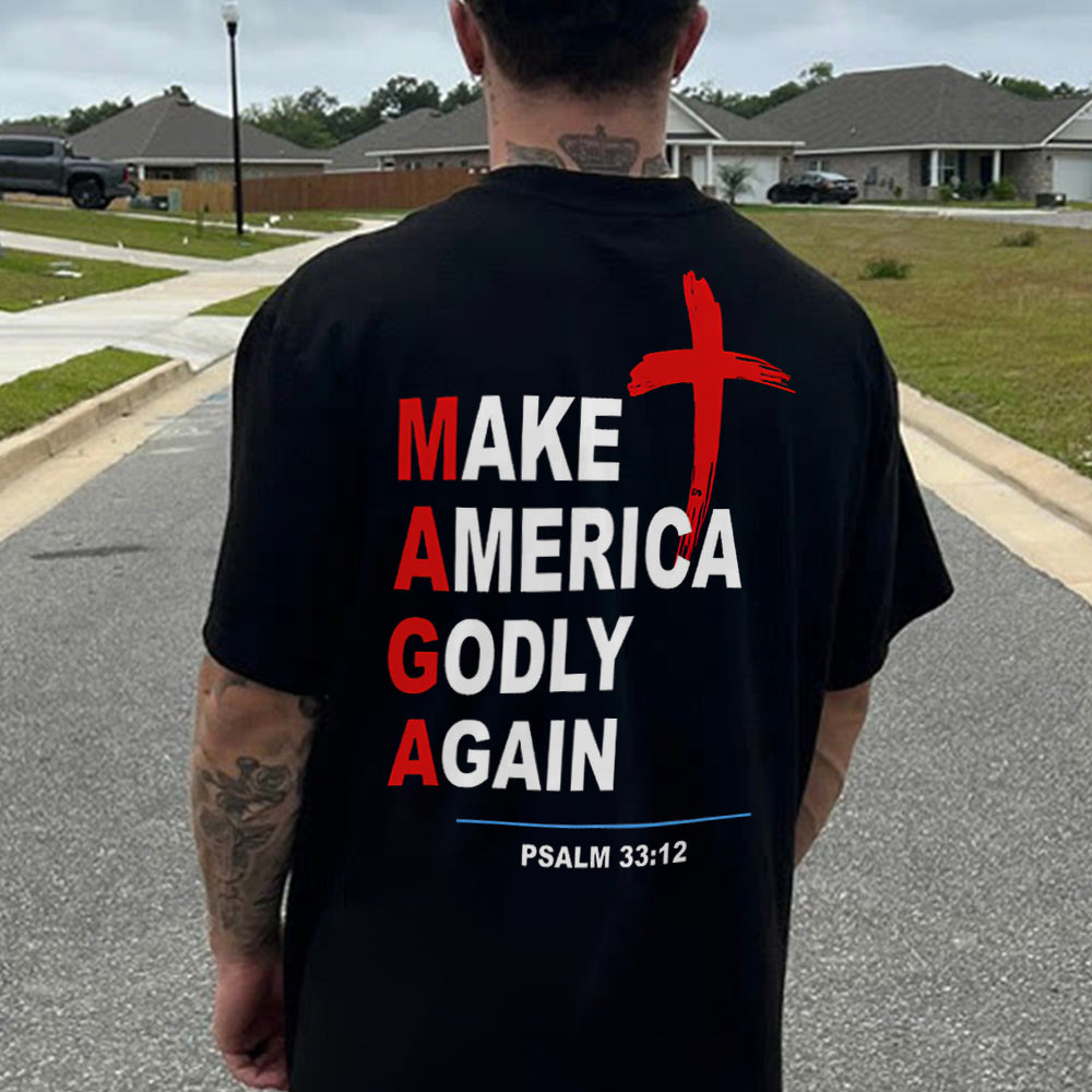 Make America Godly Again Printed Men's T-shirt