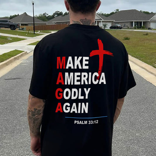 Make America Godly Again Printed Men's T-shirt