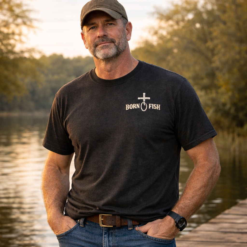 Born To Fish Saved By Grace T-Shirt