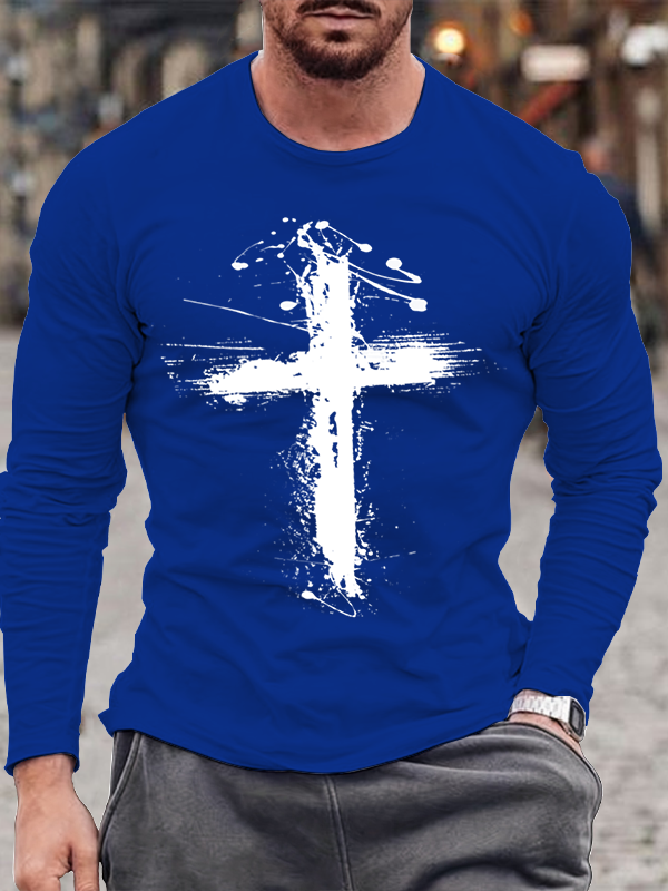 Brush Cross Long Sleeve T-Shirt