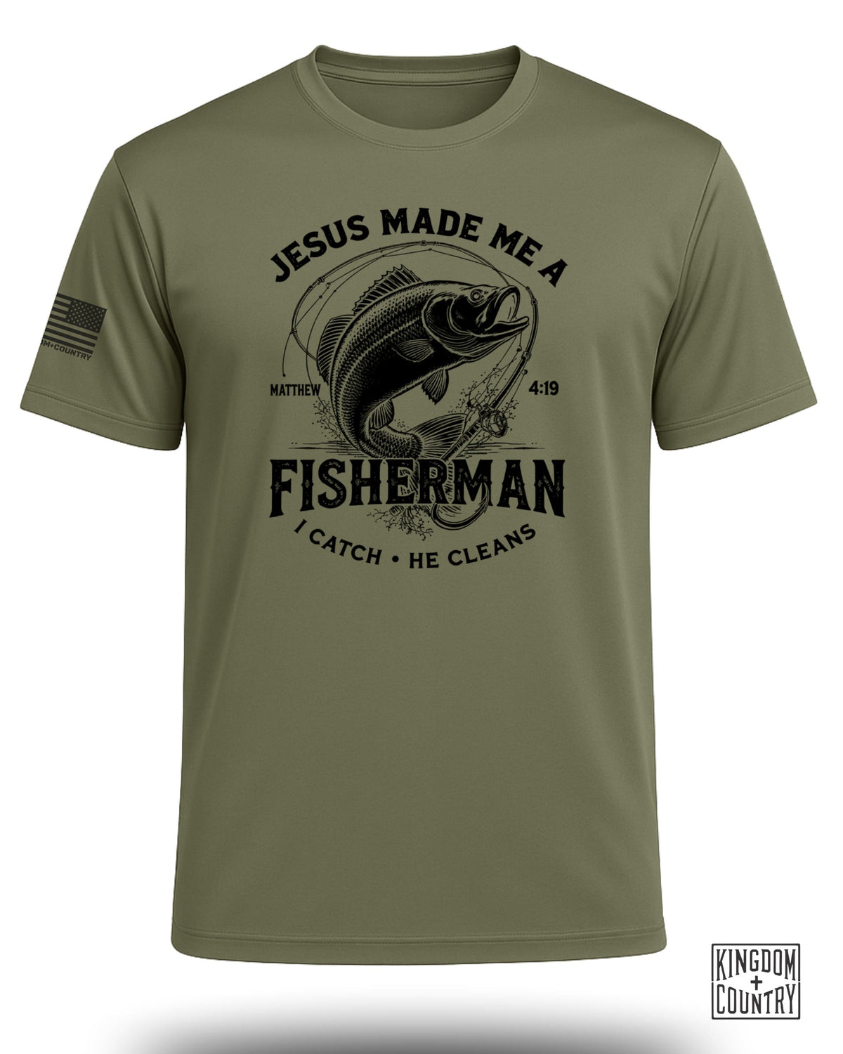 Jesus Made Me A Fisherman Performance Shirt