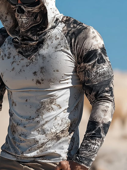 Men's Outdoor Sun Protection Breathable Cool Hooded Sun Protection Long Sleeve Top