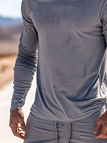 Men's Outdoor Sun Protection Breathable Cool Hooded Sun Protection Long Sleeve Top