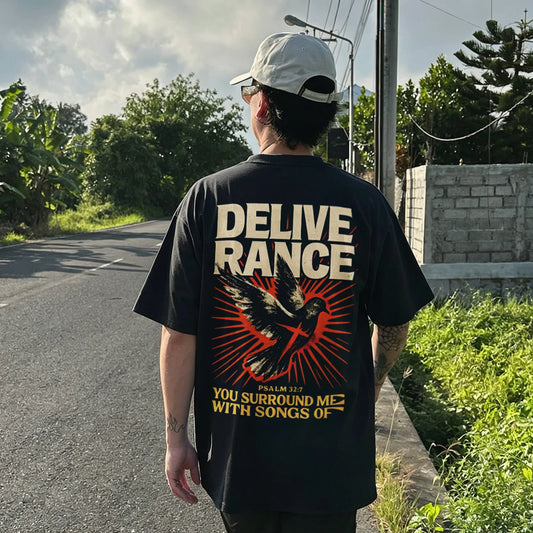 Deliverance Psalm 32:7 You Surround Me With Songs Of Printed Men's T-shirt