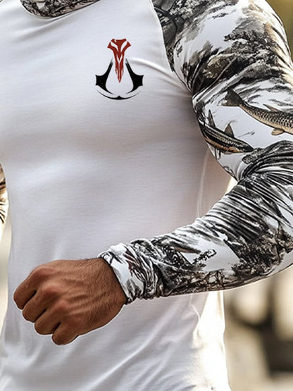Men's Outdoor Sun Protection Breathable Cool Hooded Sun Protection Long Sleeve Top