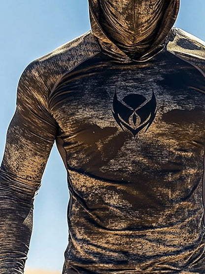 Men's Outdoor Sun Protection Breathable Cool Hooded Sun Protection Long Sleeve Top