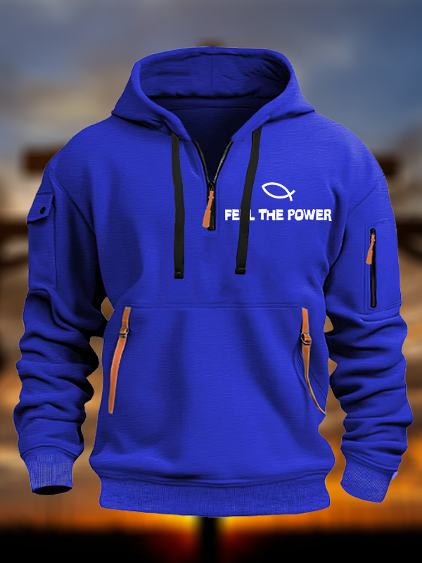 Feel The Power Jesus God Christian Zipper Hoodies