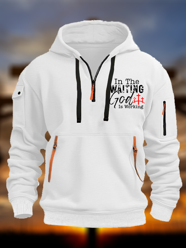 In The Waiting God Is Working Jesus God Christian Zipper Hoodies