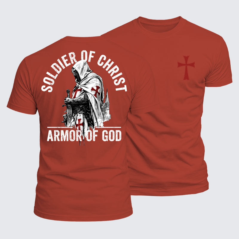 Luxe Mercerized Cotton Tee - Soldier of Christ Armor Of God Crusader Spirit
