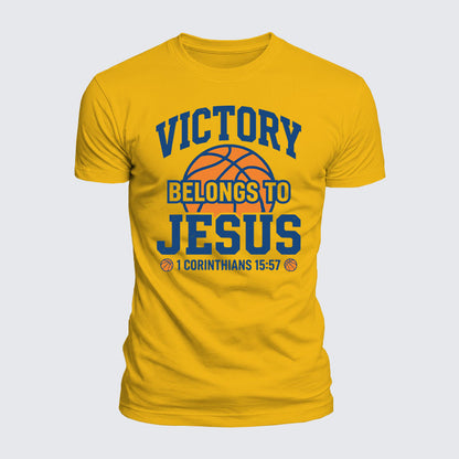 Luxe Mercerized Cotton Tee -  Victory Belongs To Jesus