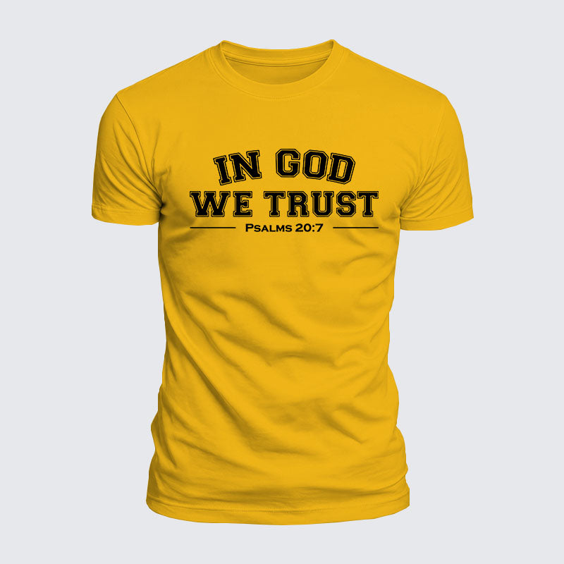 Luxe Mercerized Cotton Tee -  In God We Trust - Psalms 20:7