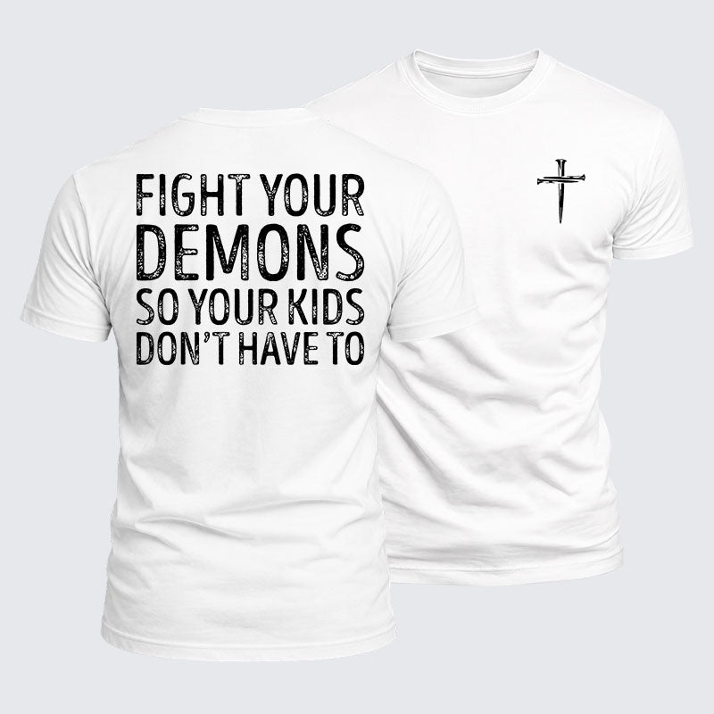 Luxe Mercerized Cotton Tee - Fight Your Demons