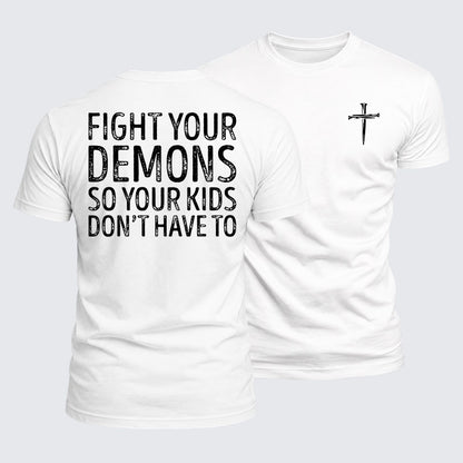 Luxe Mercerized Cotton Tee - Fight Your Demons