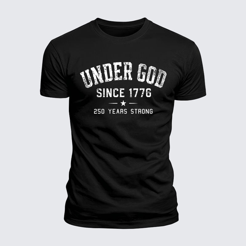 Luxe Mercerized Cotton Tee - Under God Since 1776 - 250 Years Strong