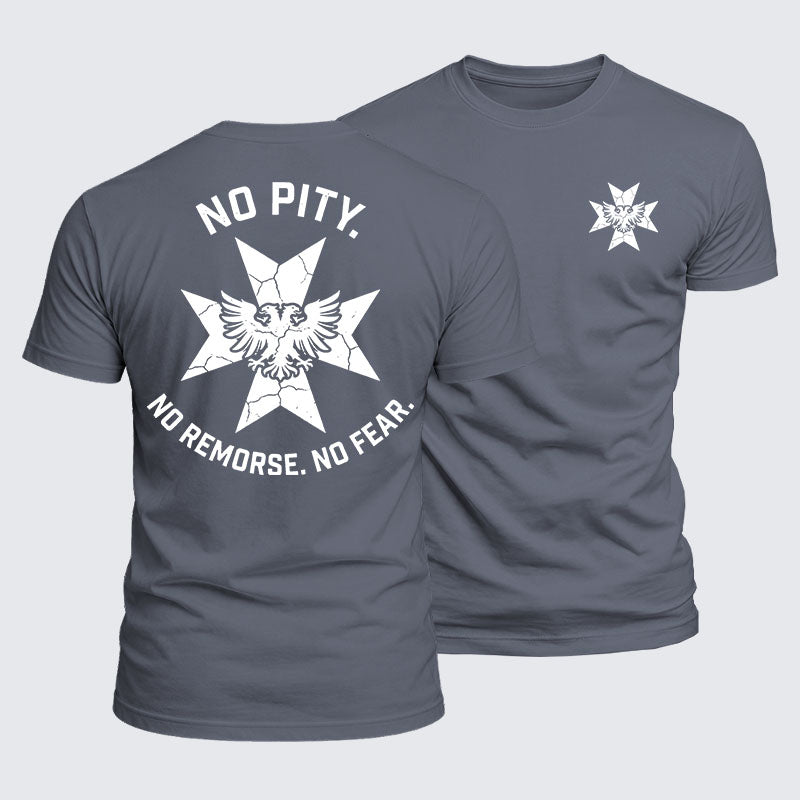 Luxe Mercerized Cotton Tee -  No Pity No Remorse No Fear