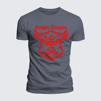 Luxe Mercerized Cotton Tee -  Knights Templar Deus Vult