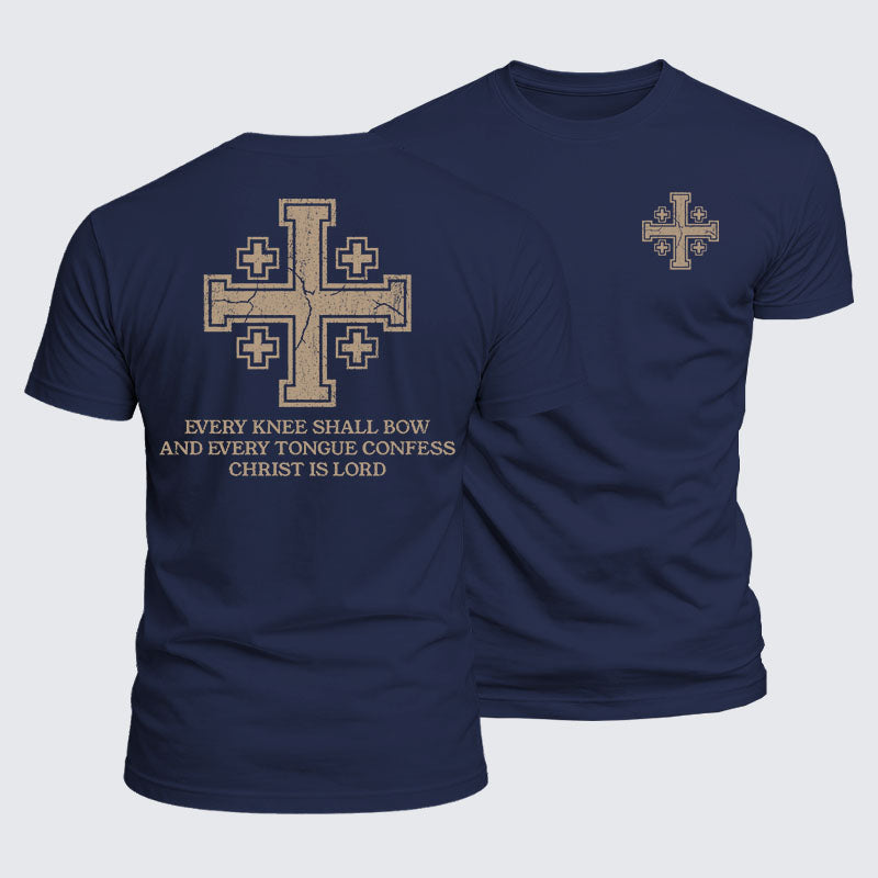 Luxe Mercerized Cotton Tee -  Every Knee Shall Bow And Every Tongue Confess: Christ Is Lord