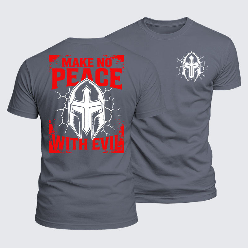 Luxe Mercerized Cotton Tee - Make No Peace With Evil
