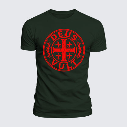 Luxe Mercerized Cotton Tee - Deus Vult