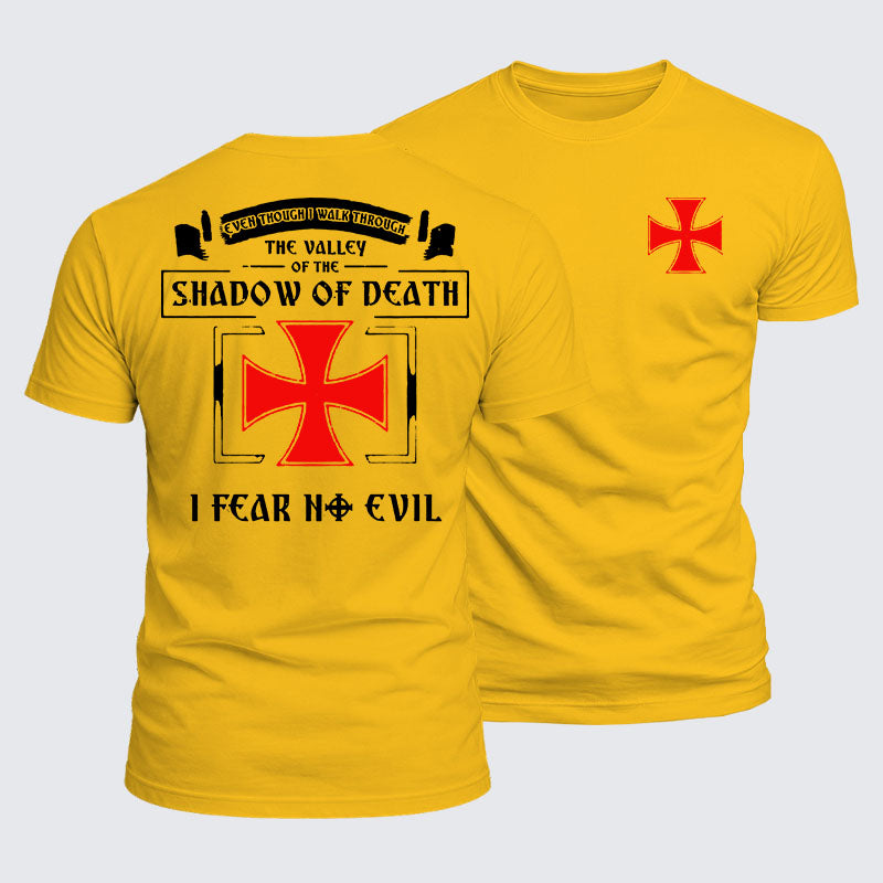 Luxe Mercerized Cotton Tee -  Even Though I Walk Through The Valley Of The Shadow Of Death, I Fear No Evil.