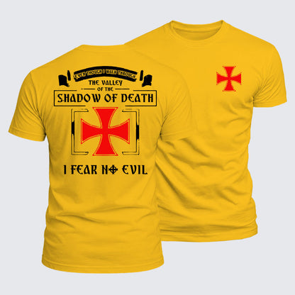 Luxe Mercerized Cotton Tee -  Even Though I Walk Through The Valley Of The Shadow Of Death, I Fear No Evil.
