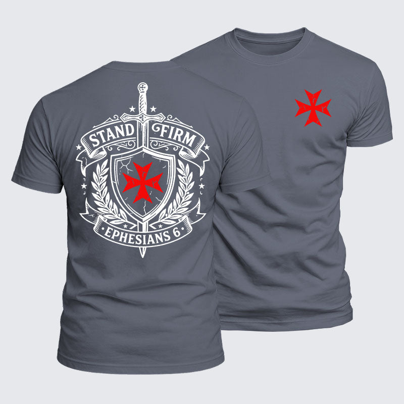 Luxe Mercerized Cotton Tee - Stand Firm Ephesians 6