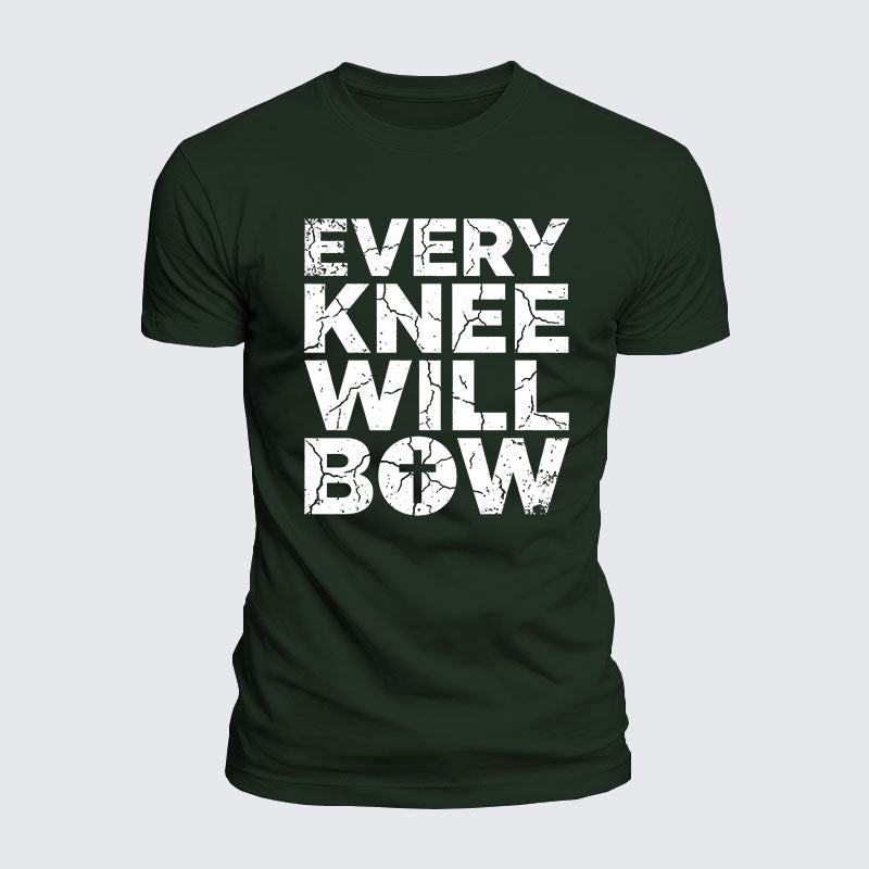Luxe Mercerized Cotton Tee -  Every Knee Will Bow