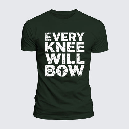 Luxe Mercerized Cotton Tee -  Every Knee Will Bow