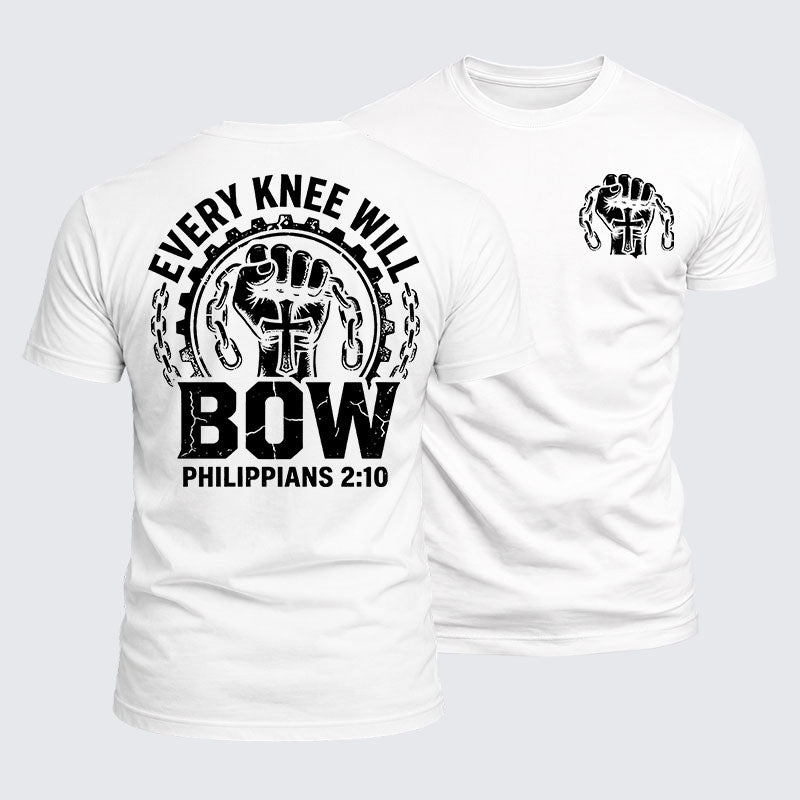 Luxe Mercerized Cotton Tee -  Every Knee Will Bow