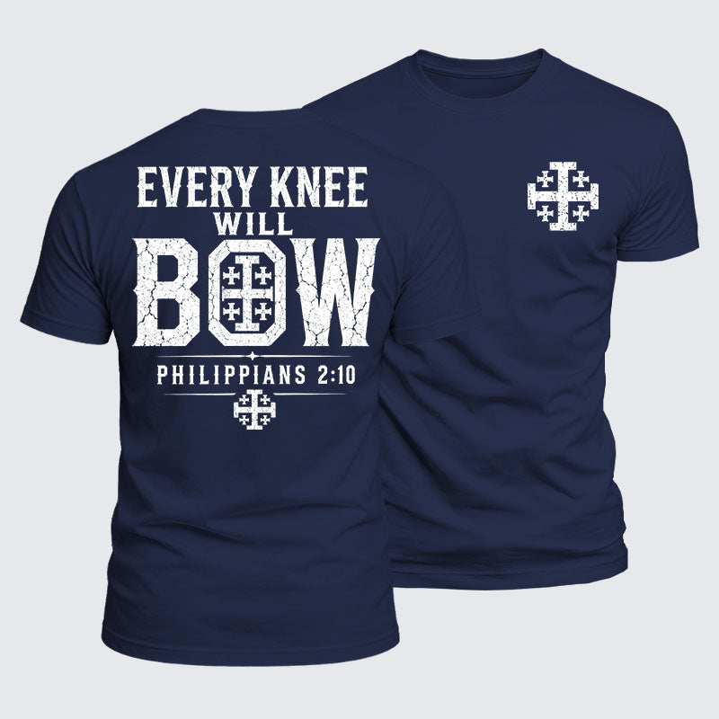 Luxe Mercerized Cotton Tee -  Every Knee Will Bow