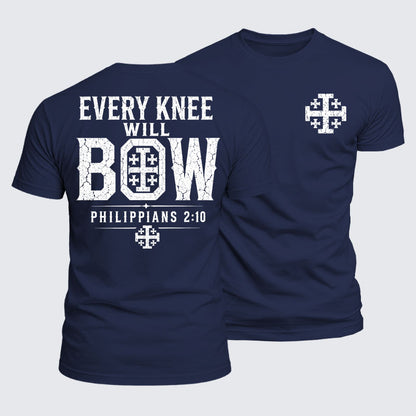 Luxe Mercerized Cotton Tee -  Every Knee Will Bow