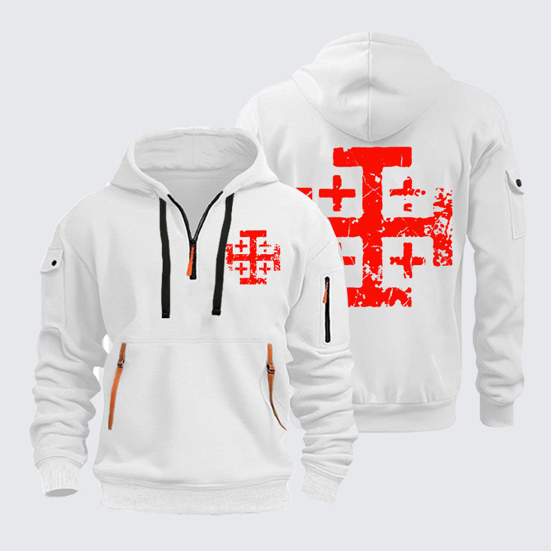 Zipper Hoodies - Knights Templar Jerusalem Cross