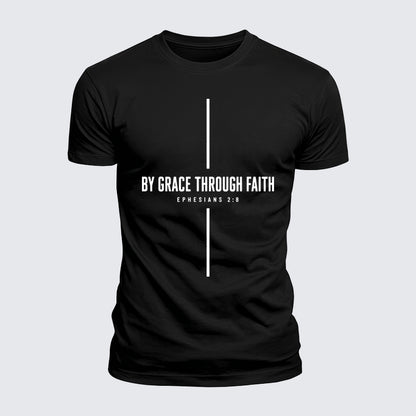 Luxe Mercerized Cotton Tee - By Grace Through Faith Cross