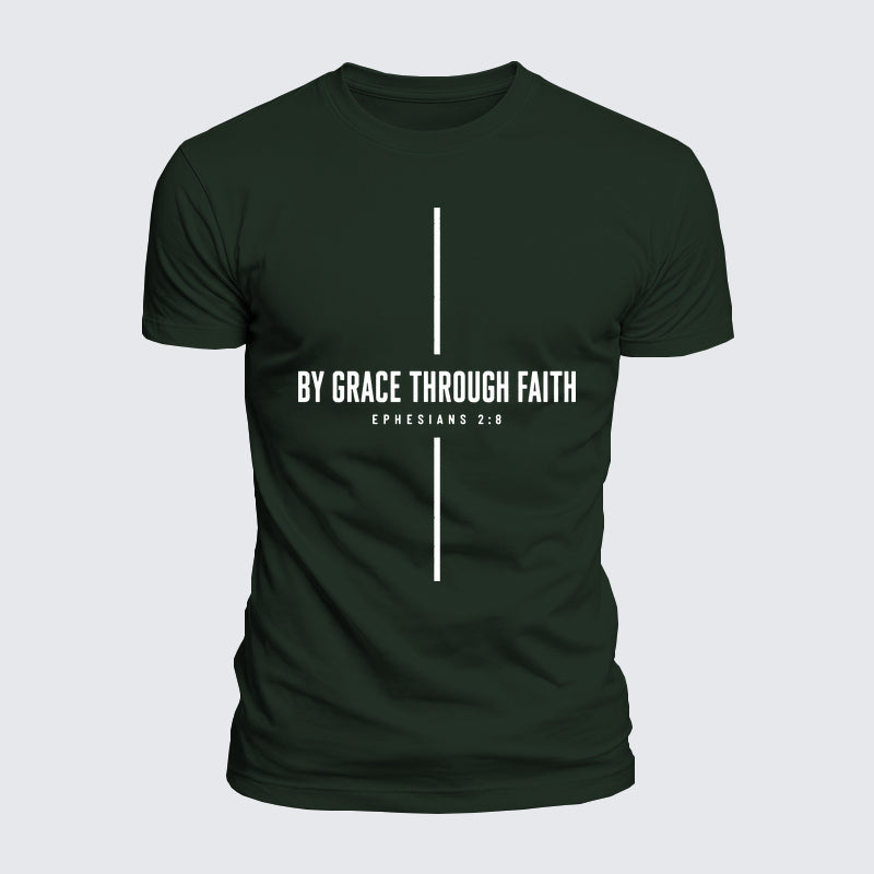 Luxe Mercerized Cotton Tee - By Grace Through Faith Cross