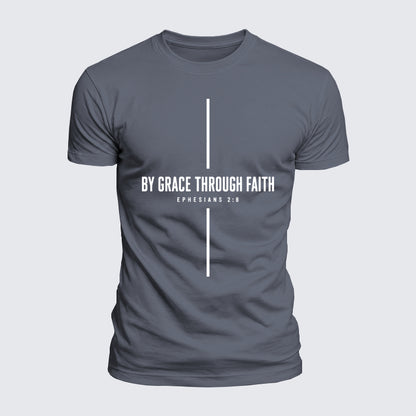 Luxe Mercerized Cotton Tee - By Grace Through Faith Cross