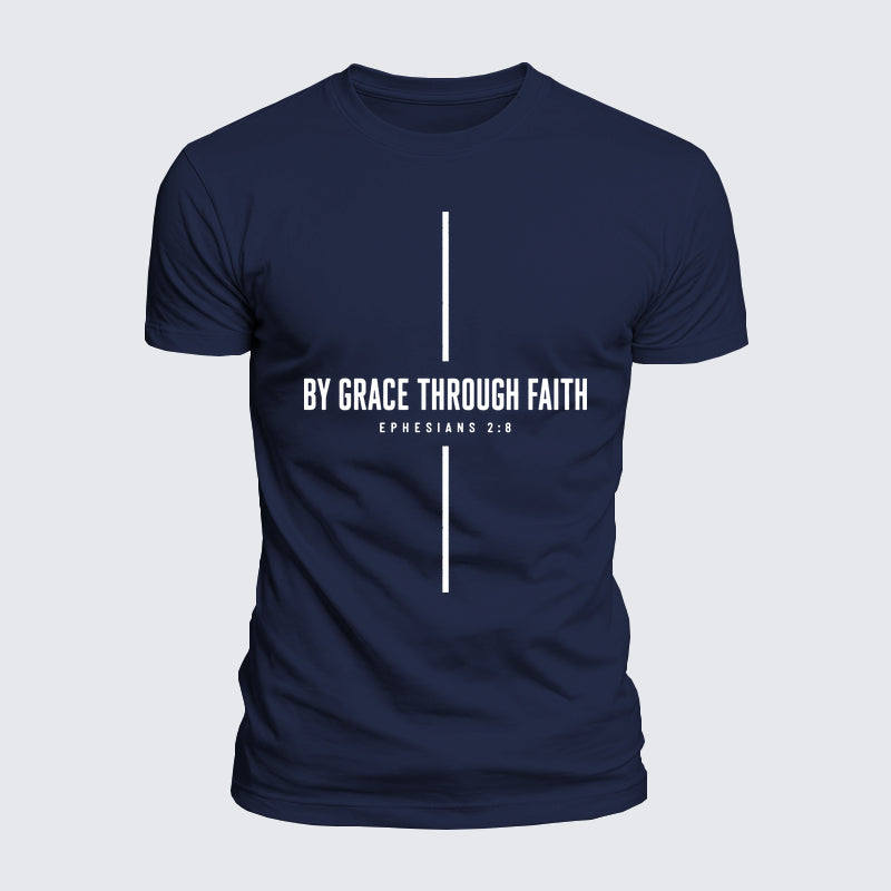Luxe Mercerized Cotton Tee - By Grace Through Faith Cross