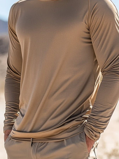 Men's Outdoor Sun Protection Breathable Cool Hooded Sun Protection Long Sleeve Top