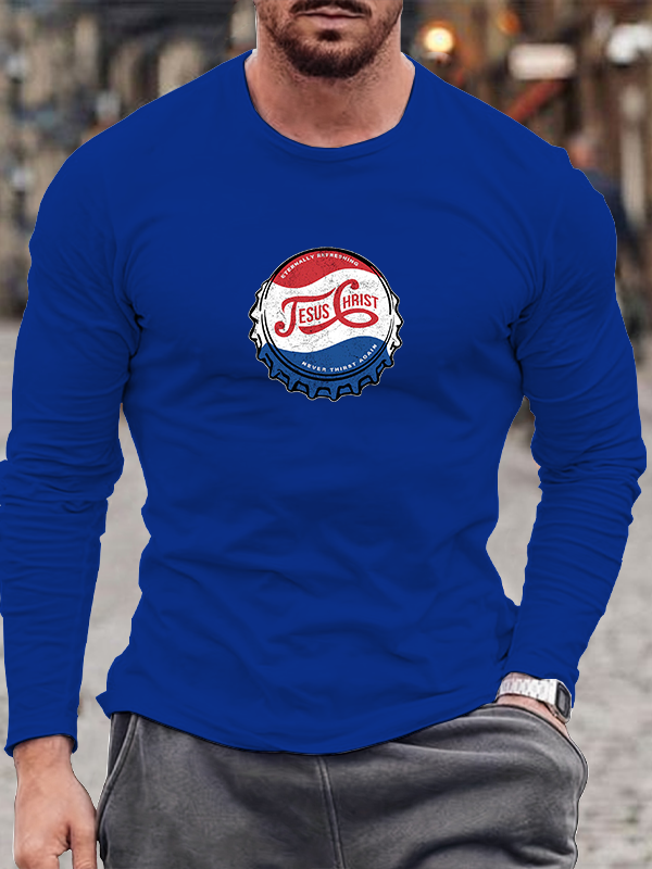 Jesus Bottle Cap Long Sleeve T-Shirt